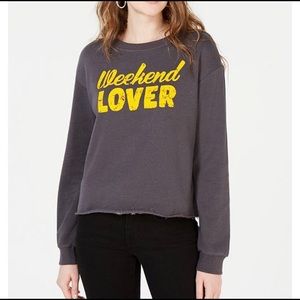 “Weekend Lover” cut off sweat shirt